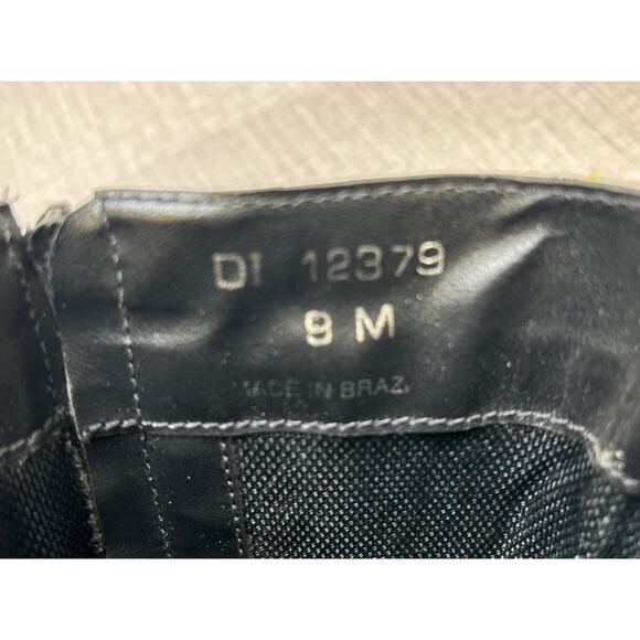 Dingo Women’s Black Dress Western Boots 9M Mid Calf Studded Harness Cowgirl - Picture 7 of 12